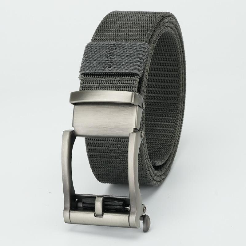 Men's Belt Automatic Buckle Braided Nylon Tactical Belt Minimalist Versatile Business Outdoor Canvas Belt Men