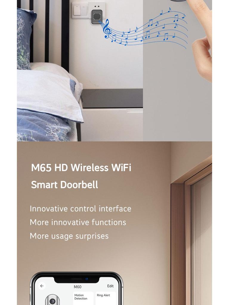 Two-Way Intercom Doorbell with Night Vision & Mobile Monitoring