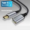 Gold Plated Keyboard Mouse U Disk Data Cable OTG Adapter Extension Cord Type-C 3.1 To USB 3.0
