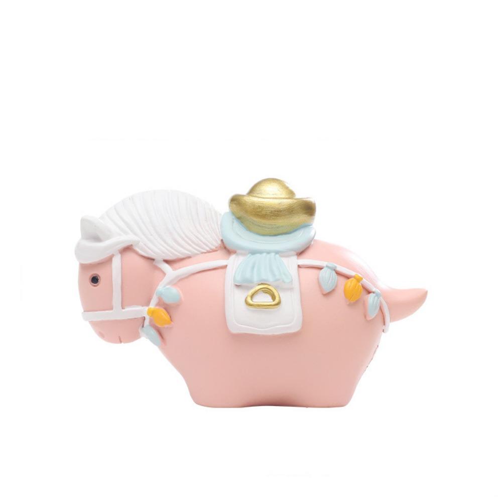 

Unique Horse Shape Ornament Vivid Design Zodiac Horse Figurines Rotatable Pony Figurine Office Style 1