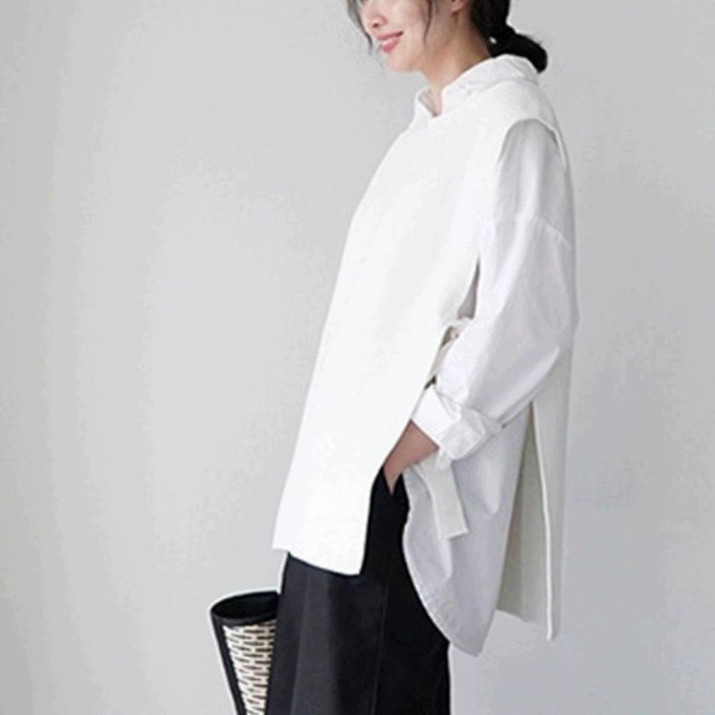 Koreanisches Dongdaemun Damenhemd mit Fleecefutter, Herbst/Winter 2025, lockere Passform, Übergröße