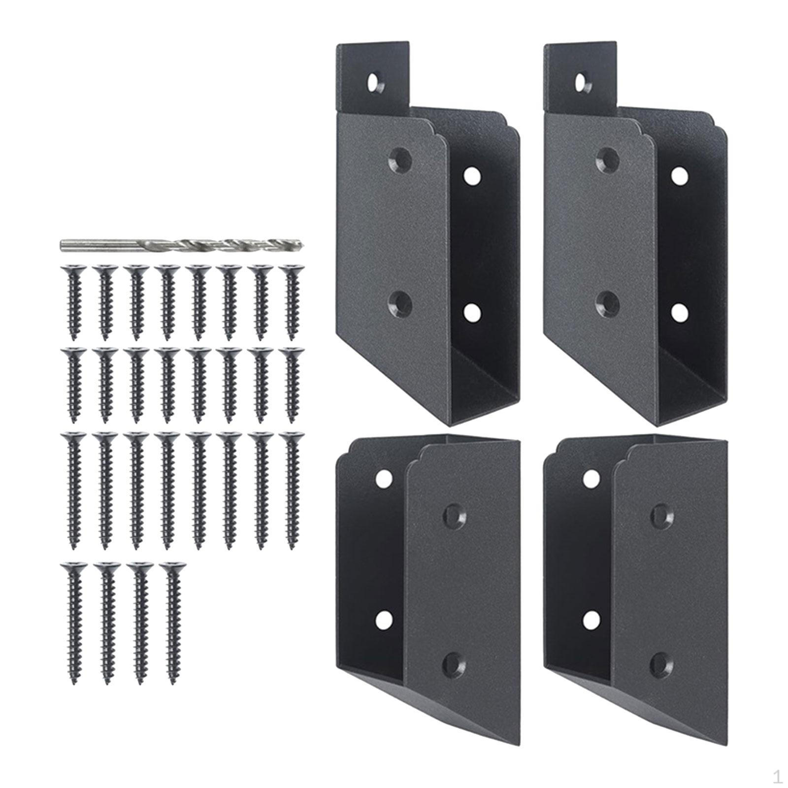 

4 шт. Дерев’яна стійка з комплектом з’єднувачів кронштейнів для перил настилу з набором шурупів 30 degree angle