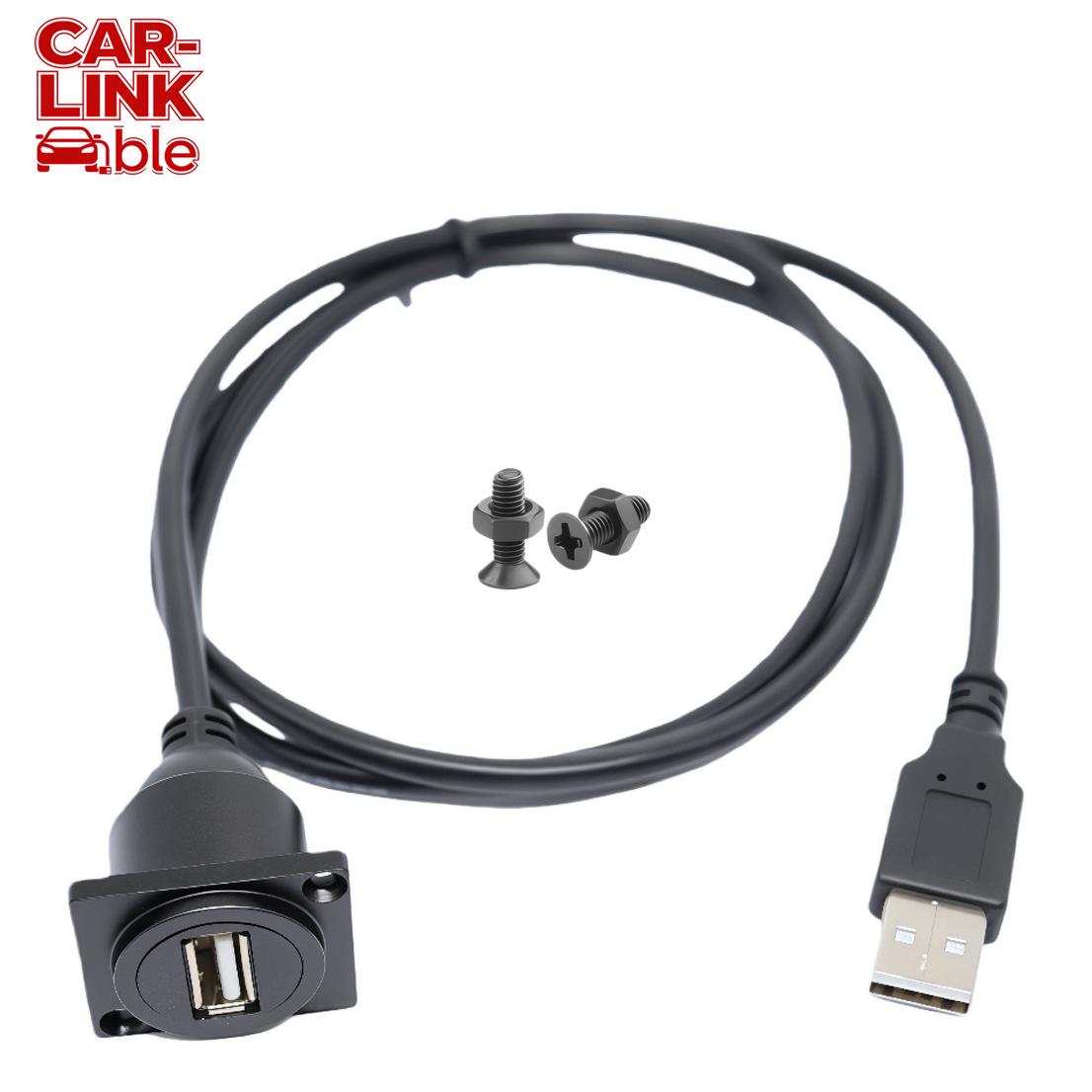 

Round Square USB 3.1 Male to Female Yacht/Motorcycle/Car Waterproof Cable, Compatible with USB 3.0/2.0.