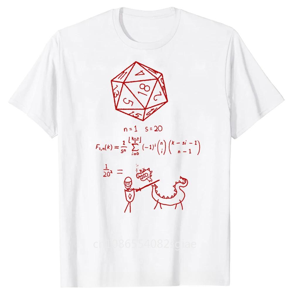 Novelty The Science of 20 Sided Dice T Shirts Graphic Cotton Streetwear Short Sleeve DND D20 Dungeon Gamer Dragon Dice T-shirt