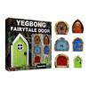 Garden Decoration Fairy Tale Door Courtyard tree decoration wooden miniature gnomes decoration fairy tale door