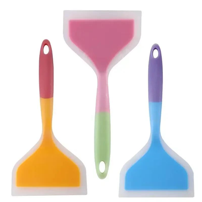 Kitchen Ware Scoops Cooking Utensils Spatula Random Color Silicone Beef Meat Egg Kitchen Scraper Wide Pizza Cooking Tools Shovel