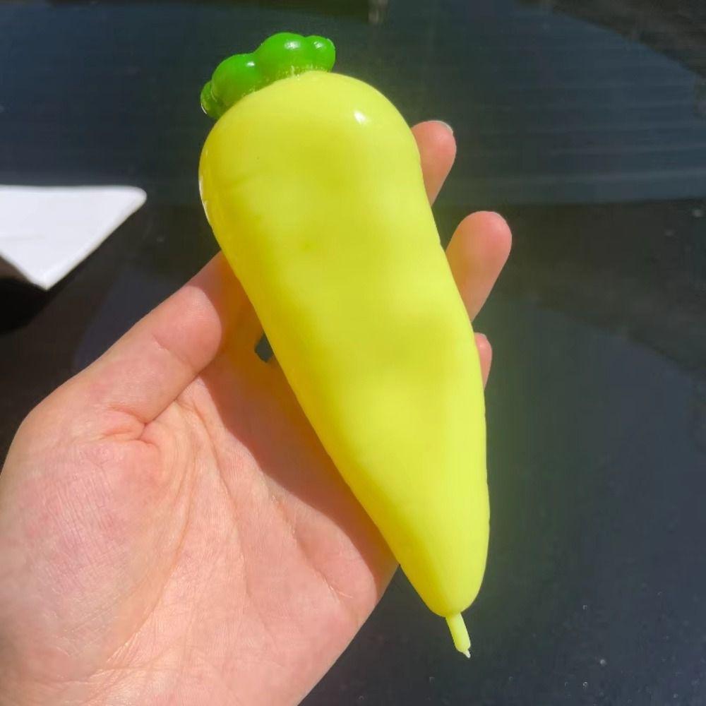 Stretchable Carrot Squishy Toy Shapeable Fidget Sensory Ball Coconut Oil Squeeze Kids Adults