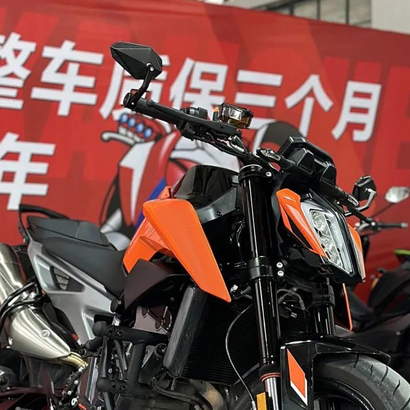 2Pcs Black Blue Glass 335 Motorcycle Rearview Mirror Handle End Rearview Mirror Accessories For 13-17mm Handlebar Ends