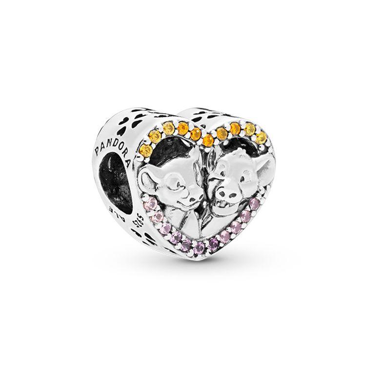 Pandora Disney Shining Simba And Nala Charm Women Charm 798044NPRMX Silver
