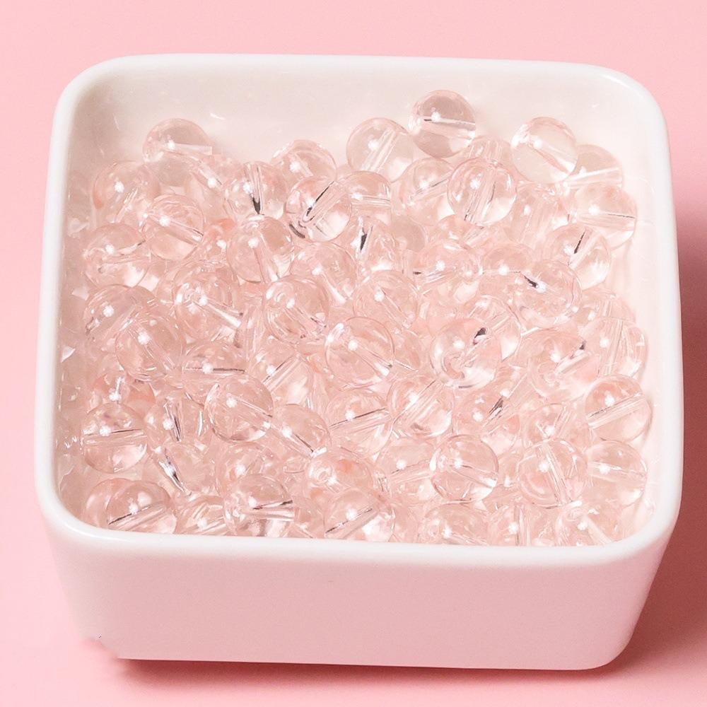 High-Gloss Jelly Color Glass Beads with Straight Holes for DIY Bracelets and Necklaces