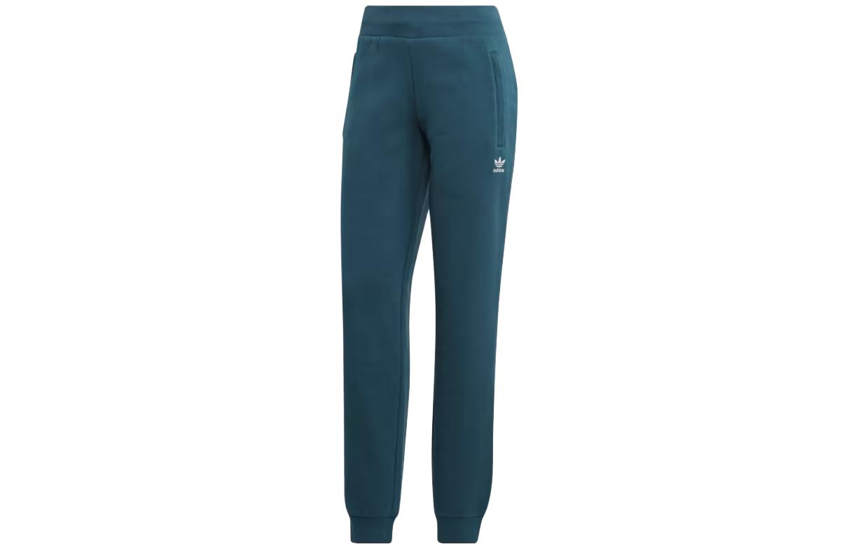 Adidas Originals ESSENTIALS Knitted Sweatpants Women s Night Blue Moderate Cuffed Pants IJ9818 S