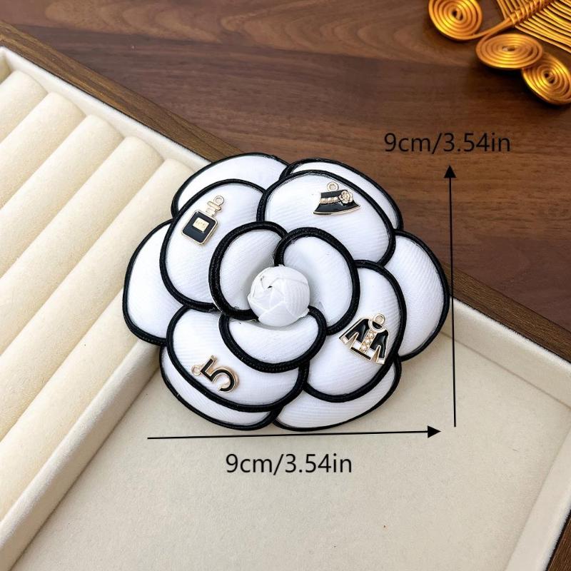 Korean Trendy Camellia Corsage Brooch Elegant Simple Tie Brooches Shirt Brooch Clothes Collar Pins Women Jewelry Accessories