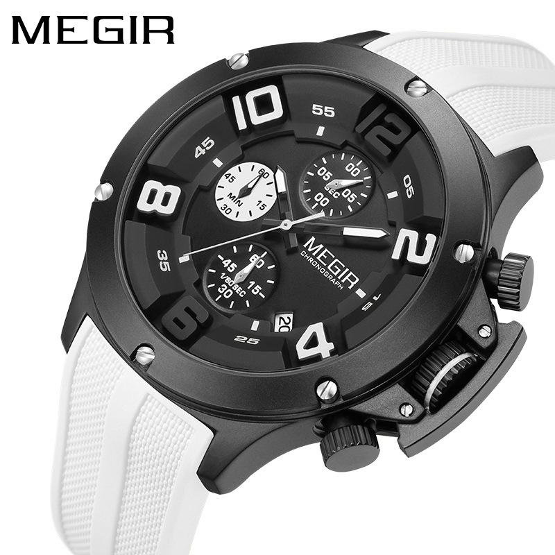 Men'S Multifunctional Chronograph Sports Fashion Silicone Strap 8115