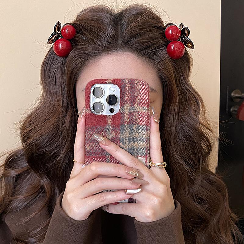 Exquisite Red Mini Cherry Hair Claw For Women Girls Sweet Versatile Hair Clip Cute Cartoon Hair Accessories Gifts