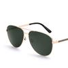 GUCCI Golden Frame Green Lens Aviator Sunglasses with Enamel Craftsmanship Men's