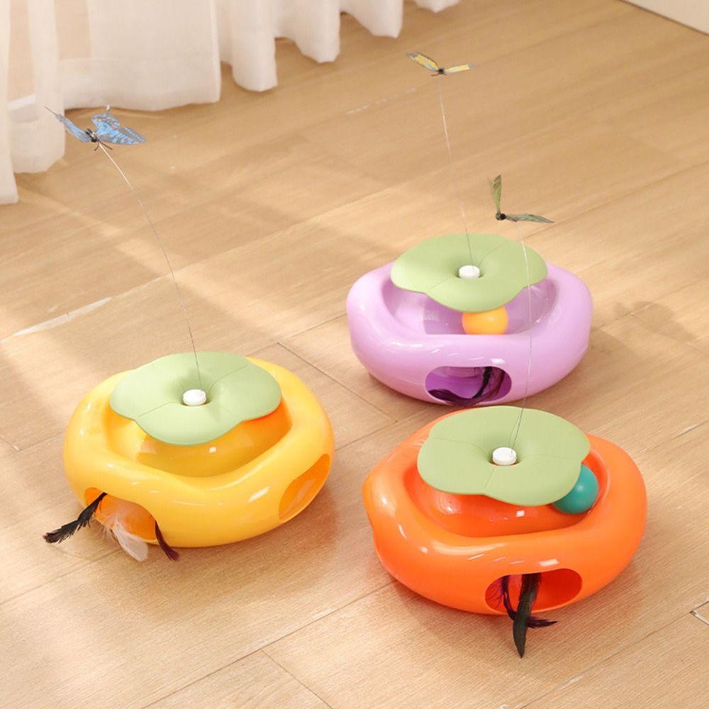 Built-in Feather Electric Cat Rotating Toy Creative Smart Pet Turntable Toy Pet Supplies