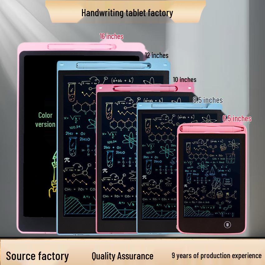 LCD Electronic Handwriting Tablet: Children's Drawing Board, Available in 6.5/8.5/10/12/16 Inches