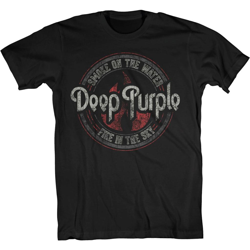 Grafica Banda Deep Purple Vintage Unisex T-Shirt Unisex Girocollo Cotone Manica Corta Y2k Oversize Moda Popolare Maglietta Souvenir