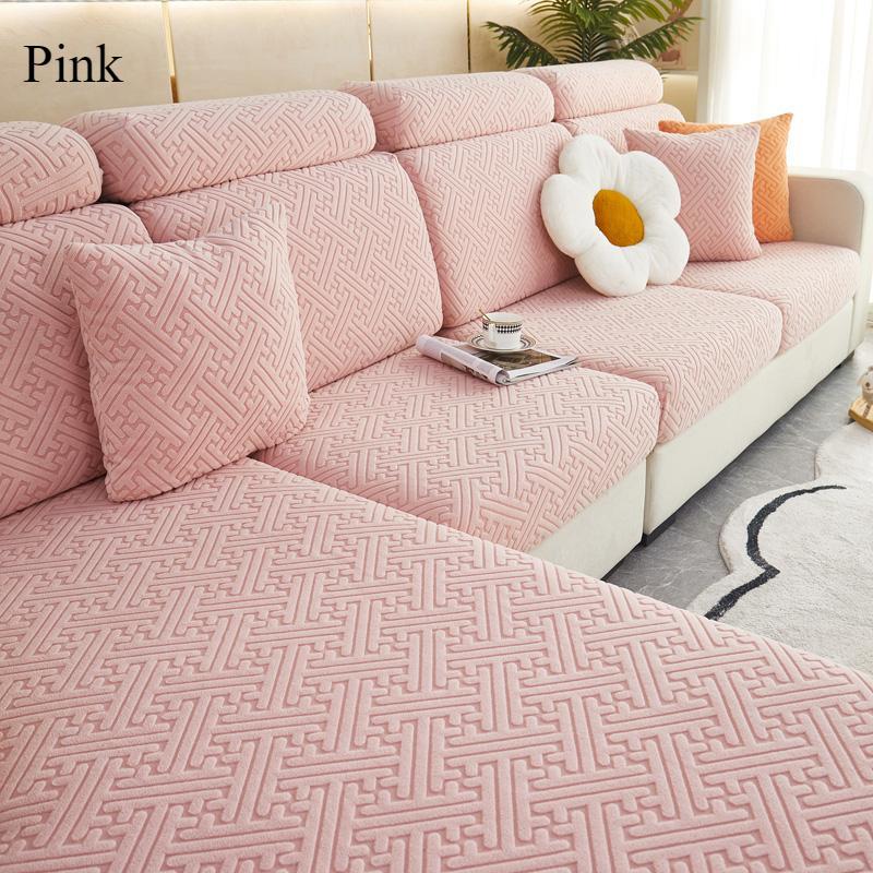 Чехол для дивана для гостиной домашний все включено универсальный набор 2024 новый диван подушка нескользящий полный чехол тканевый чехол для дивана Normal S розовый 1213₽