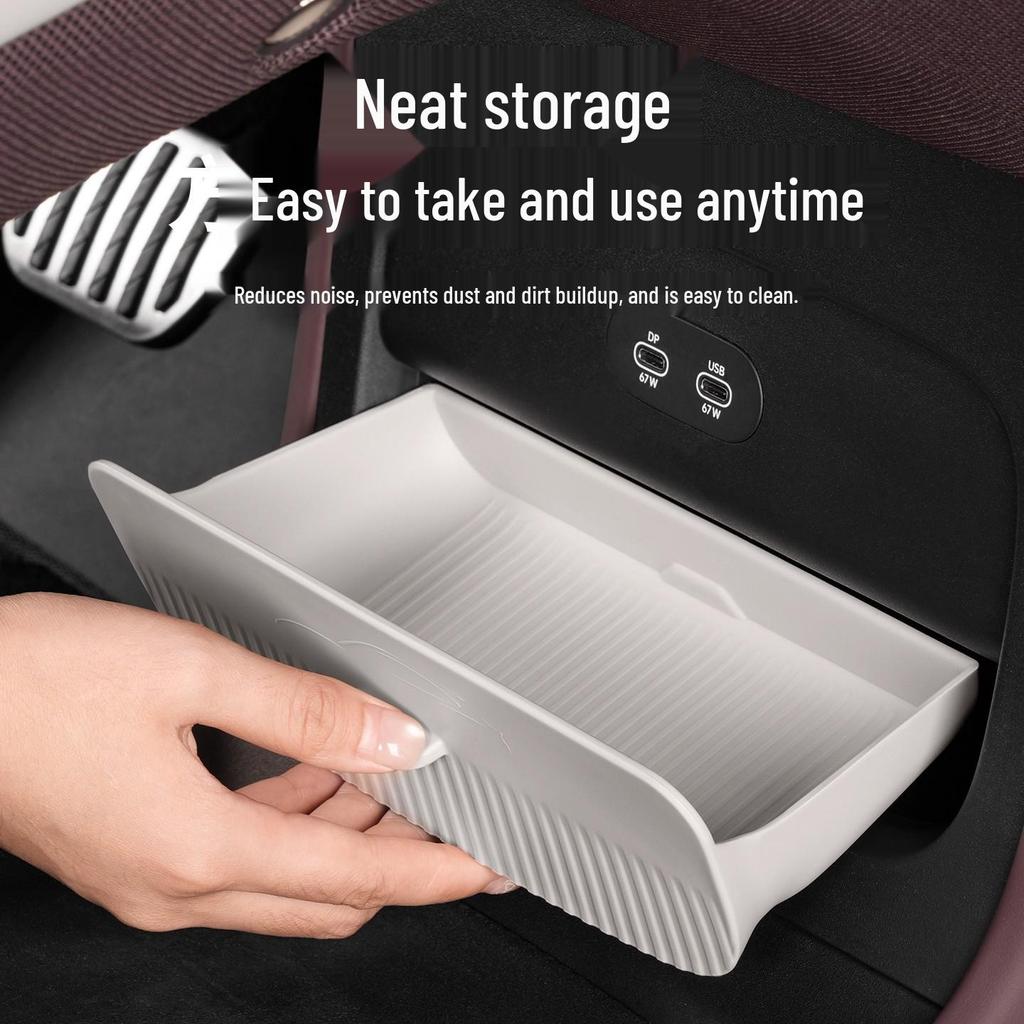 Xiaomi YU7 Console Drawer Glasses Case - Hidden Car Storage & Interior Accessory