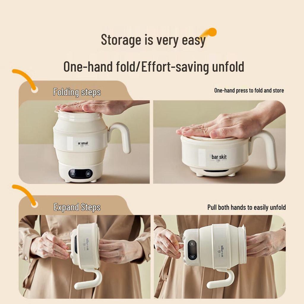 Küçük Ayı ZDH-C06G3 Taşınabilir Elektrikli Katlanır Su Isıtıcı - Mini Seyahat Kaynatma Fincanı