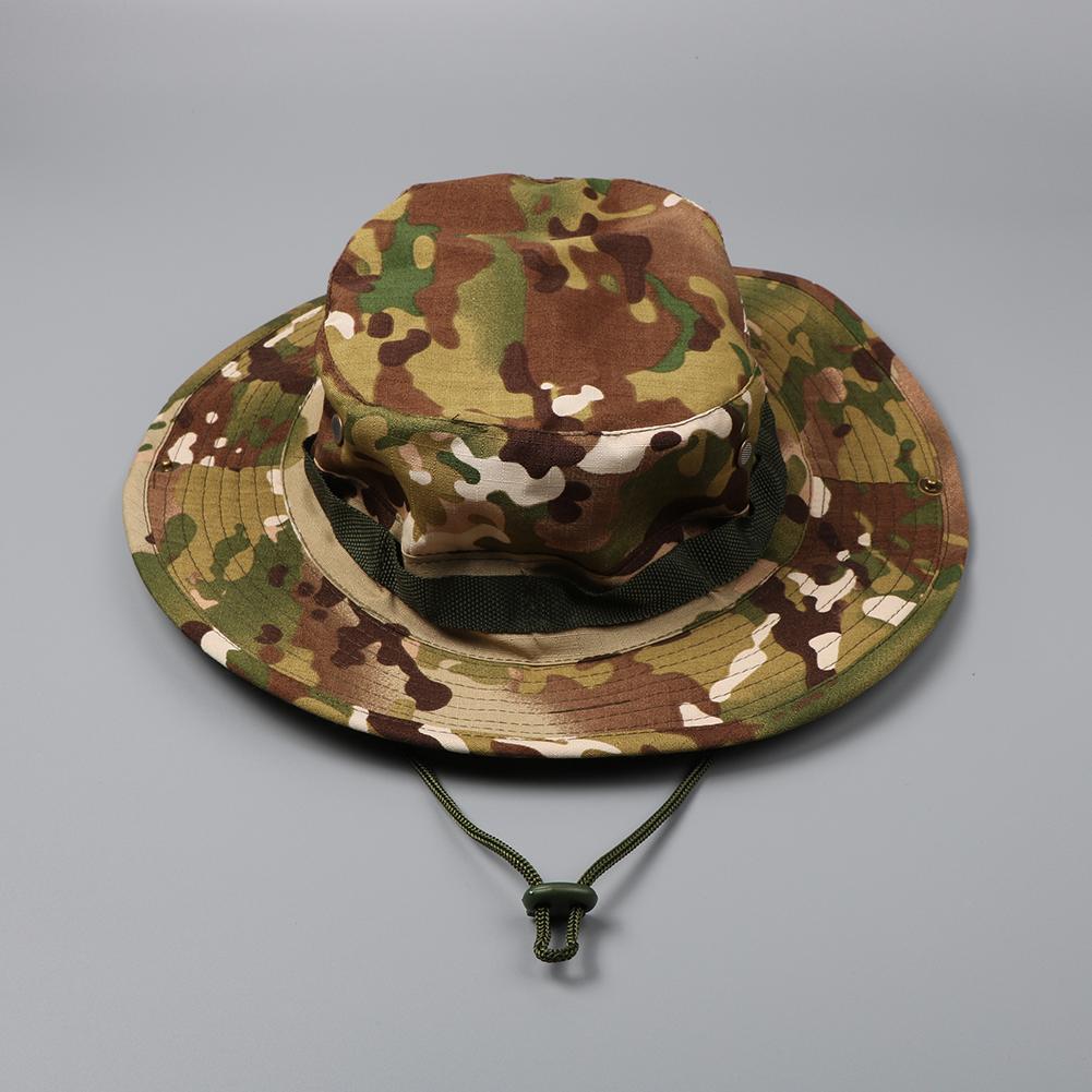 Cappello Boonie Mimetico Tattico per Sport all'Aperto Pesca Escursionismo Caccia Protezione Solare Cappello a Secchiello da Uomo Estivo