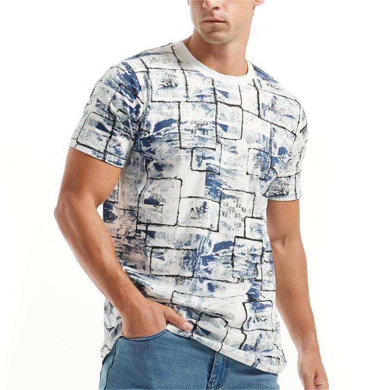 Summer Men's T-shirt Fashion Graffiti Pattern 3D Print Casual Loose Outdoor Boy Short Sleeve Tees Top Pullover Clothing