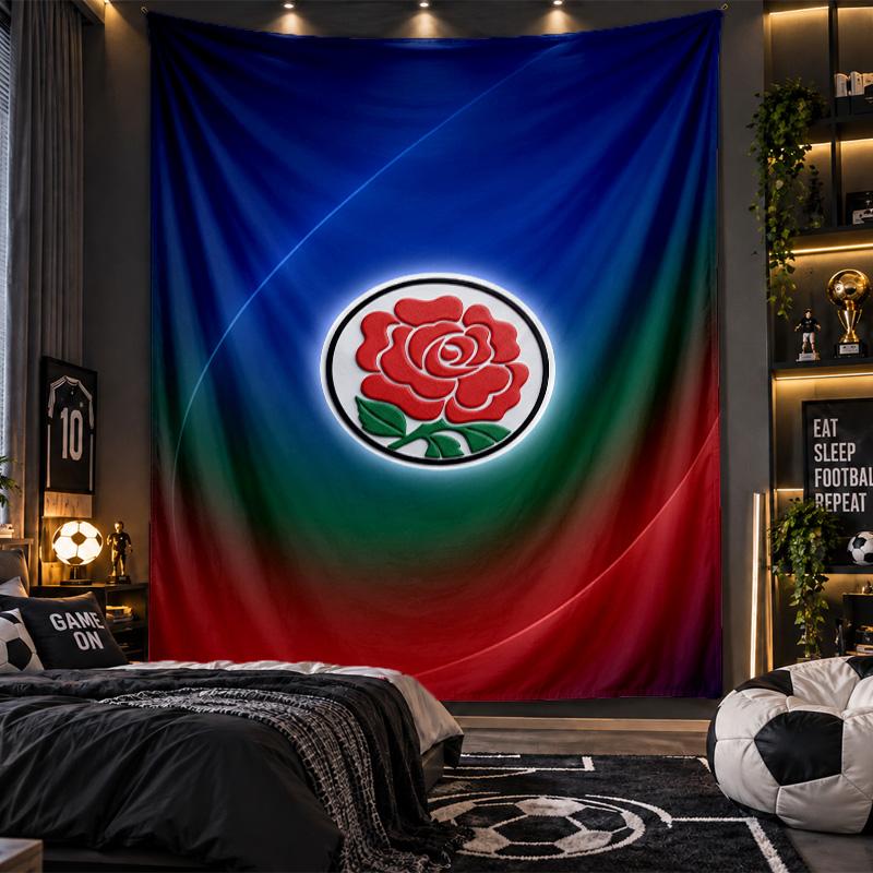 Wall Hanging Tapestry Blackburn Rovers Football Print Cloth for Living Room Bedroom Home Decor