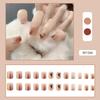 Reusable Blush Nail Art Set: 24 Detachable Wearable Nail Stickers