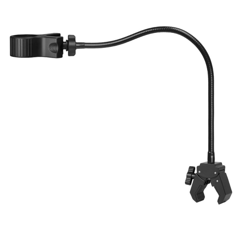 Heavy Duty Metal Construction Microphone Holder Clamp Featuring Nonslip Rubber Coated Clamp For Secure Attachment