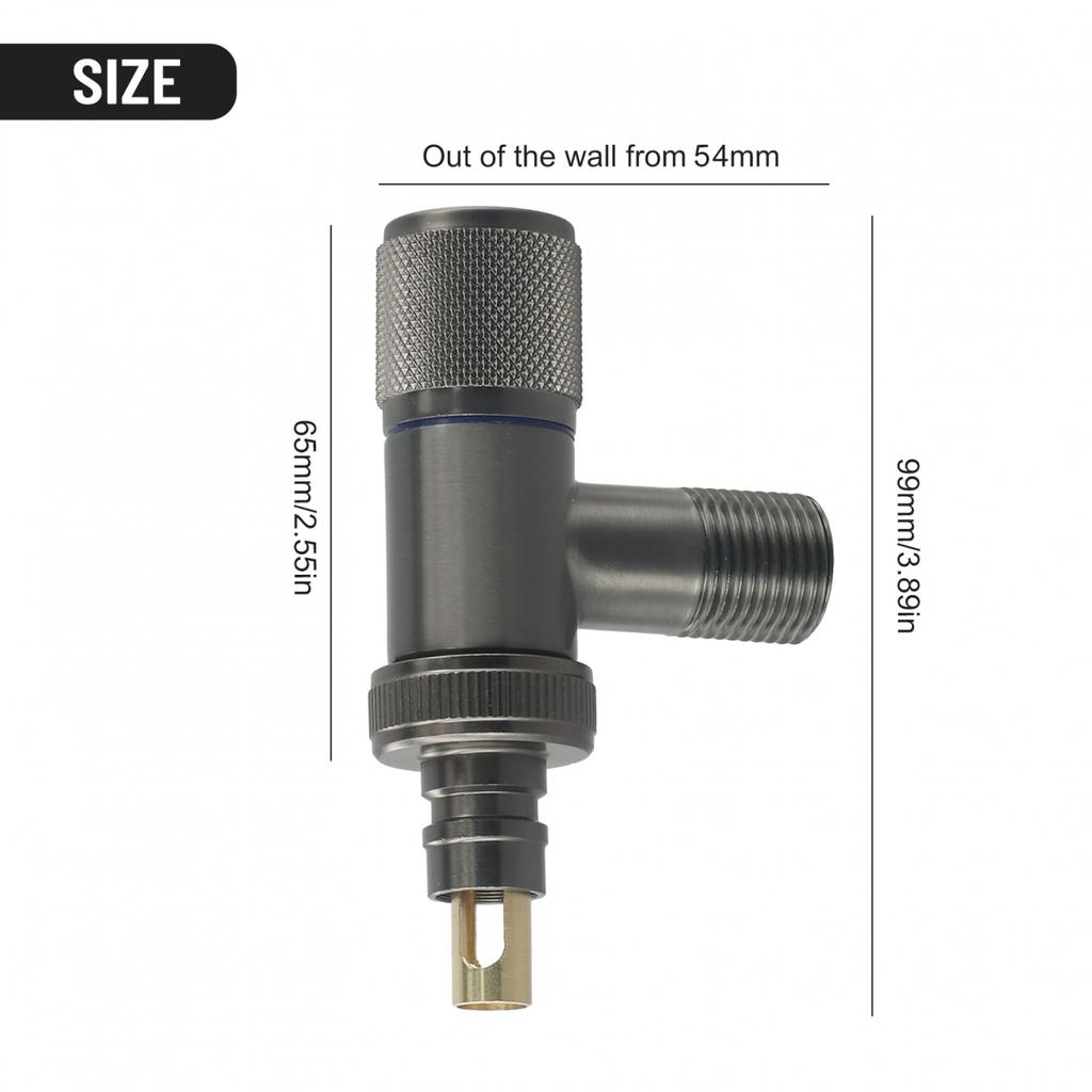 Vinkelventil för varmvattenberedare/duschhuvud G1/2 Vridströmbrytare