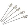 Honbay 5PCS Reble Stainless Steel Cocktail Picks Fruit Food Hamburger Toothpicks Cupcake Toppers Sandwich Appetizer Decorative Skewers Drink Garnish