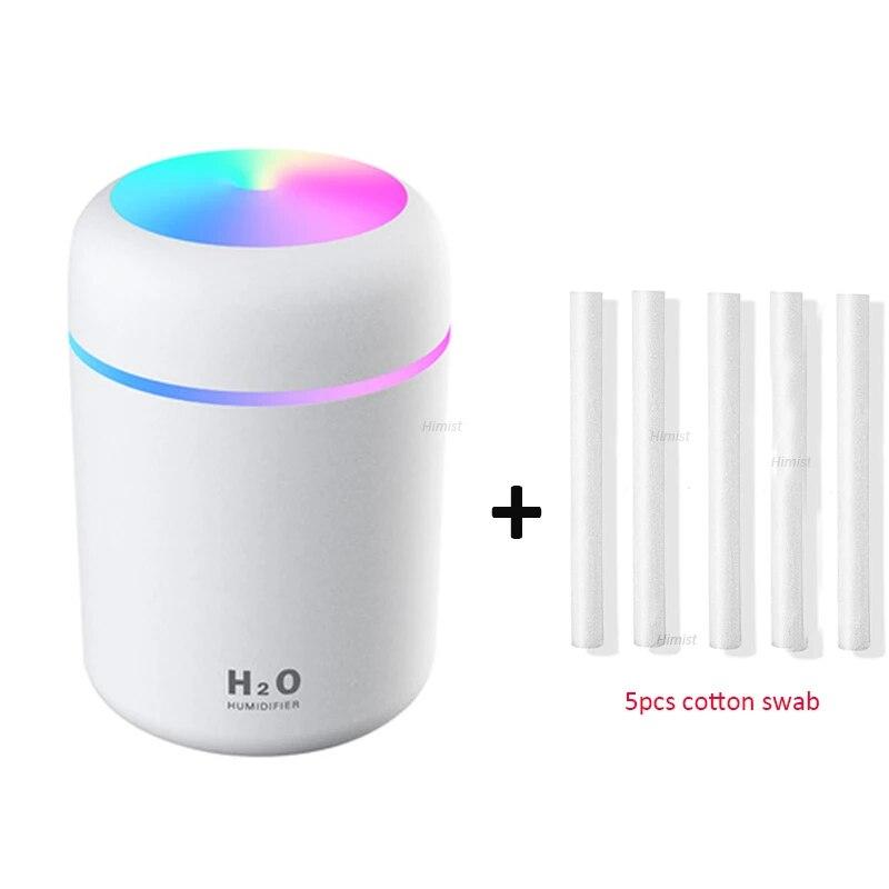 Portable 300ml Electric Air Humidifier Aroma Oil Diffuser Usb Cool Mist Sprayer With Colorful Night Light For Home Car