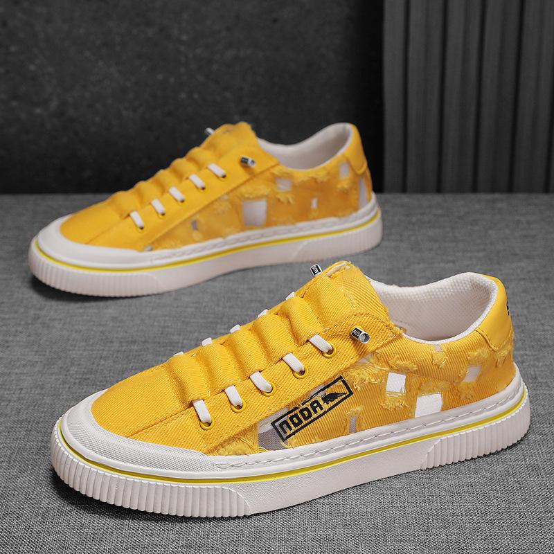 Popular Canvas Men'S Shoes Summer Breathable Casual Versatile Board Shoes Trend Lazy Flat Student Cloth Shoes