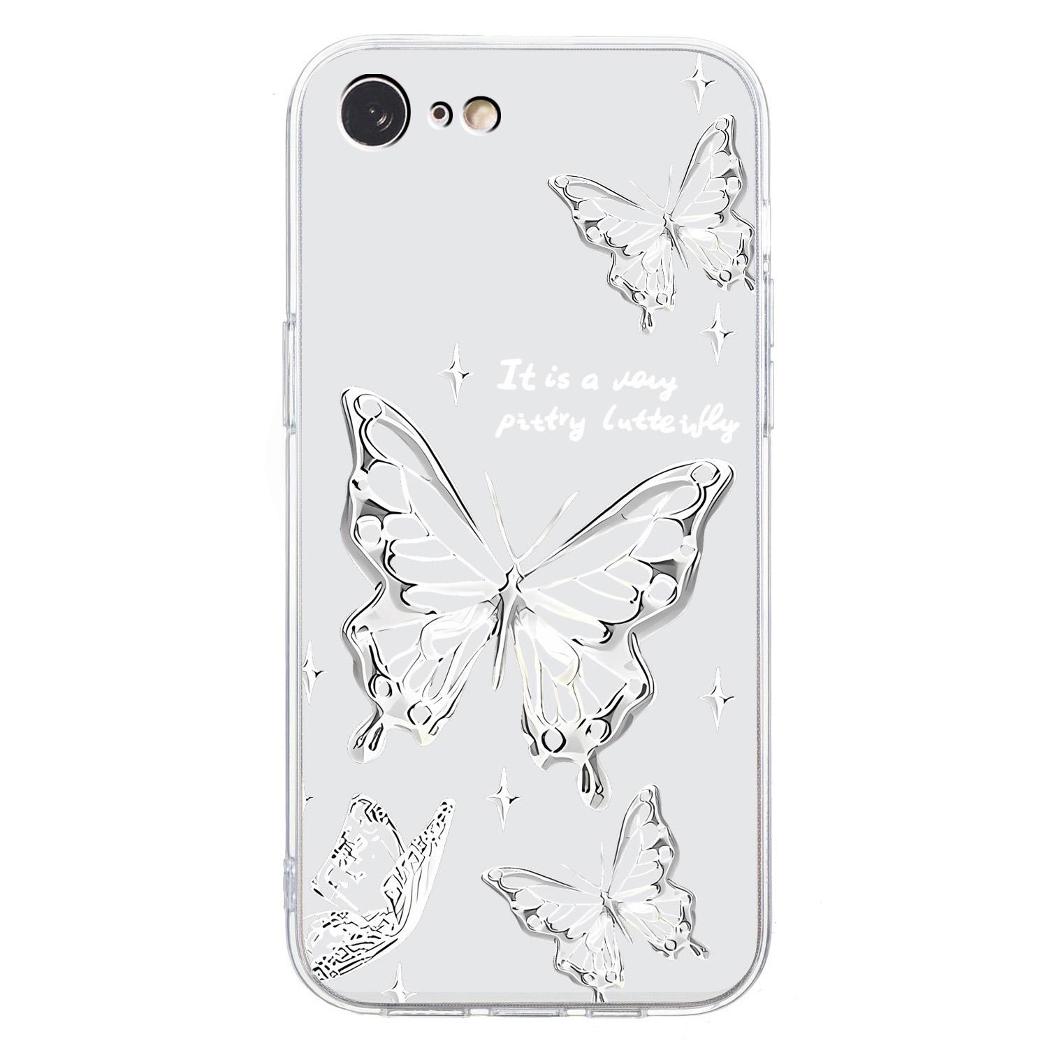 

For iPhone 7/8/SE (2020)/SE (2022) Case Printed Pattern TPU Phone Back Cover Butterfly