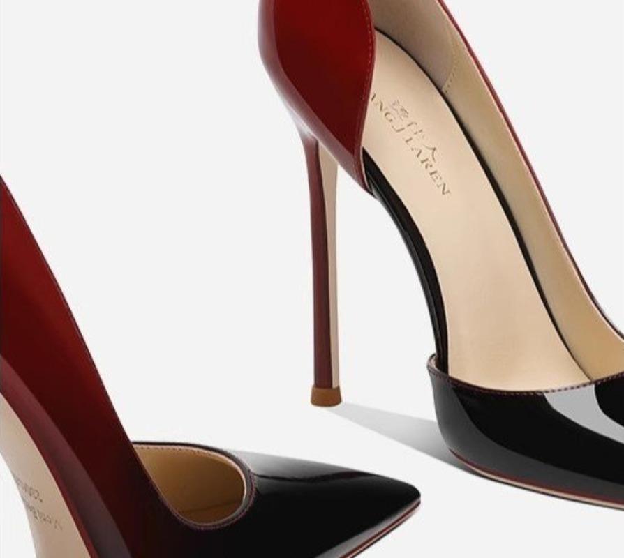 Super High Heels Women's Fashion Pointy Shallow Mouth Set Foot Color Anti-slip Wear-resistant Fine Heel Shoes