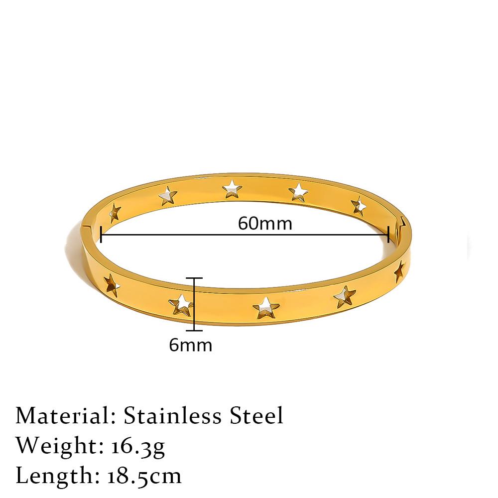 Stainless Steel Cut Bangle Openable Gold Sliver Color 4mm Angular Bracelets For Women Fashion Accessory