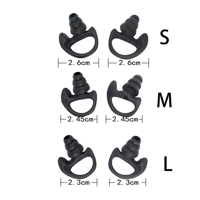 1 Pair Replacement Soft Silicone Earmould Earbud Earplug For Walkie Talkie Portable Two Way Radio Earpiece Heaset