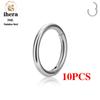 1/10PCS Stainless Steel Round Small Nose Ring Hoop 16G 18G 20G Hinged Segment Tragus Septum Cartilage Piercing Body Jewelry