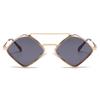 Women Retro Sun Glasses Steampunk Men Metal Hollow Eywear Male Square Sun Glasses Uv400 Brown Orange Rhombus Summer New