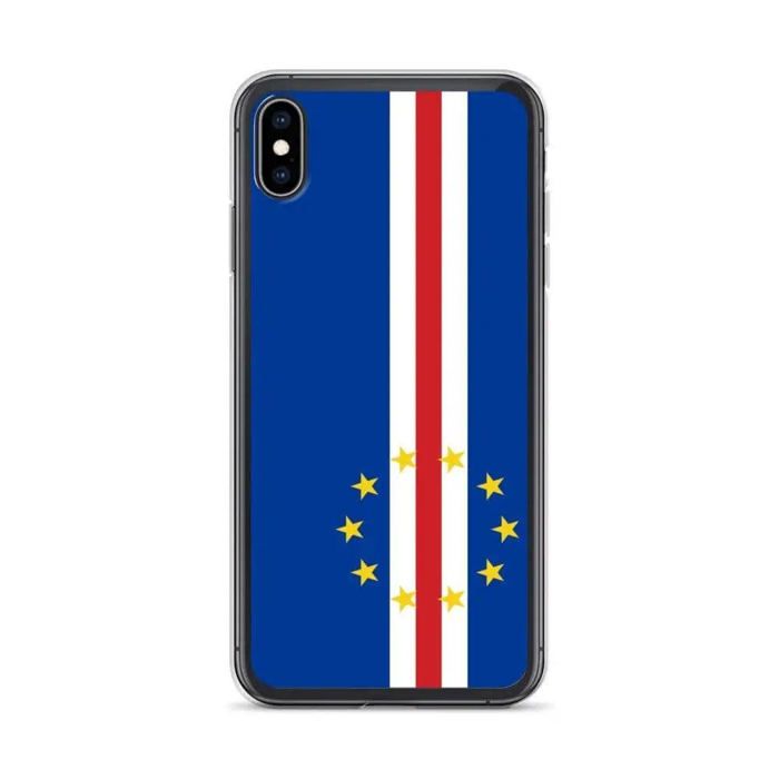 Coque iPhone - Cap-Vert - XS Max - Souple - Multicolore - Design Drapeau