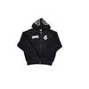 American Trend Unisex Fleece-Lined Streetwear Hoodie with Embroidered Logo - Loose Fit Zipper Jacket for Autumn/Winter