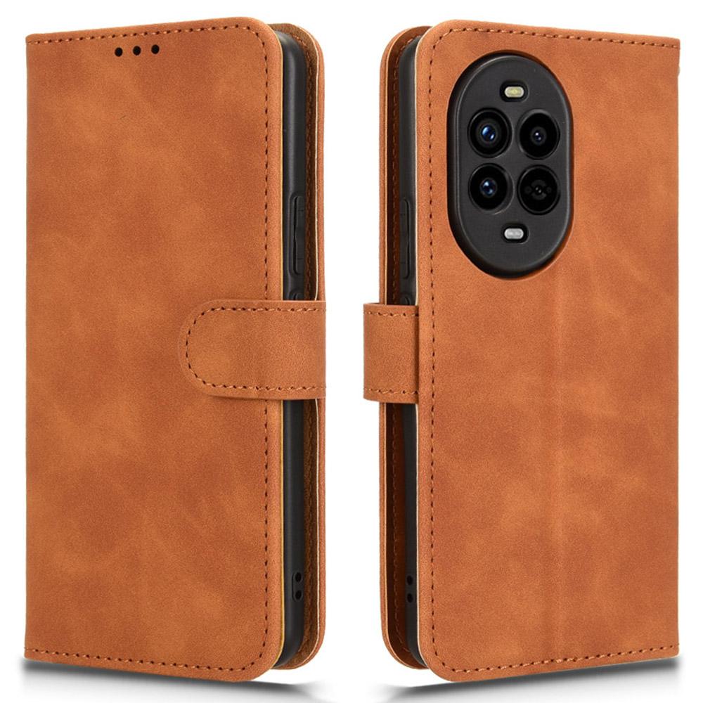 

Для Huawei nova 13 Pro 5G шкіряний чохол Skin-Feel Anti-Drop Wallet Flip Phone Cover Brown