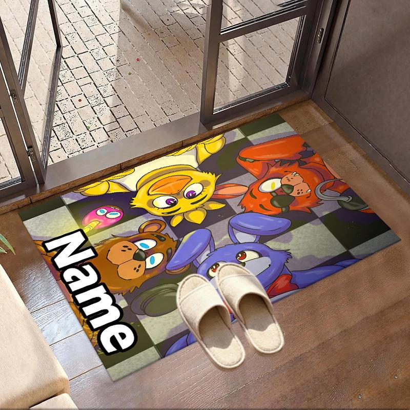 Custom Name Personalized Five Nights at Freddy's Print Carpet, Versatile Home Decor Rug, for Playroom, Apartment, Balcony, Entryway, Hallway Gift