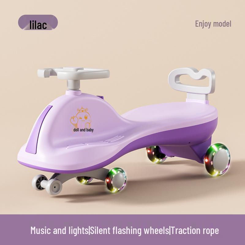 Children's Anti-Rollover Twist Car Scooter, Ages 1-18