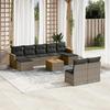 VidaXL Garden Lounge Set with Cushions 10 Pcs, Patio Sofas, Patio Furniture Set, Outdoor Furniture, Grey 3258784