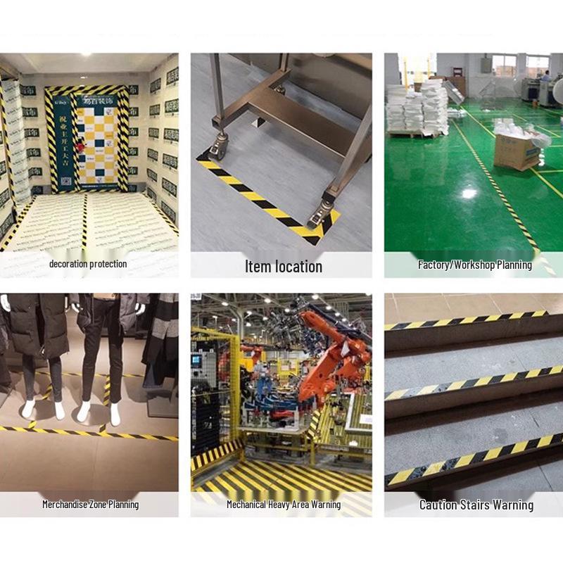 PVC Warning Floor Tape for 5S Positioning & Zebra Crossing Area Marking