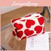 Chic Heart Pattern Velvet Makeup Bag With Large Capacity For Travel And Home Storage
