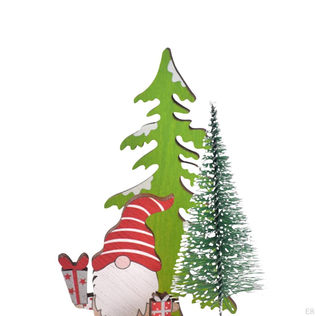 Christmas Tree Decoration for Tabletop Use, Wooden Centerpiece Indoor Events