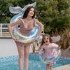 Children's Mermaids Inflatable Swimming Rings Floating Lifebuoys Water Toy for Beach and Water Fun